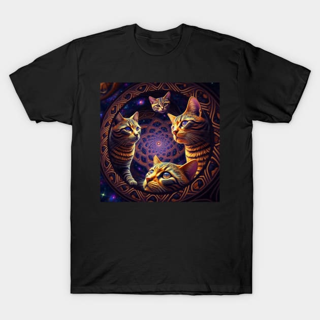 Trippy Cat T-Shirt by taoistviking